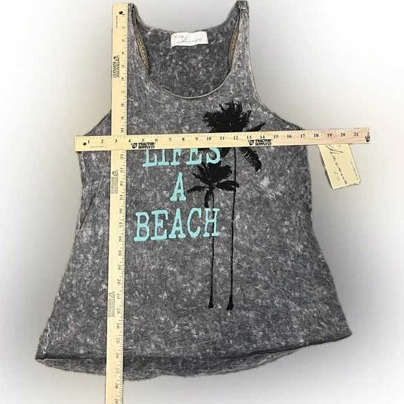 Vintage Havana Gray Sleeveless Graphic Tank Top size S - Picture 5 of 11